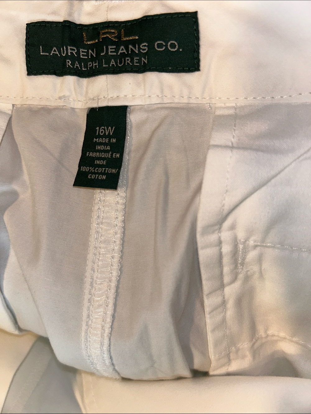 Lauren Ralph Lauren White Cotton Patch-Pocket Bermuda Shorts - Picture 7 of 8